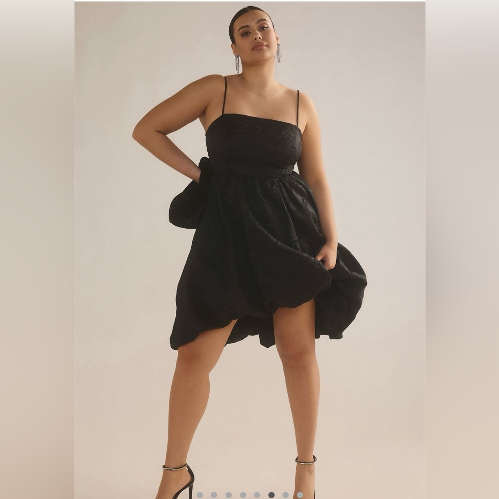 Anthropologie Elegant Black Mini Dress
